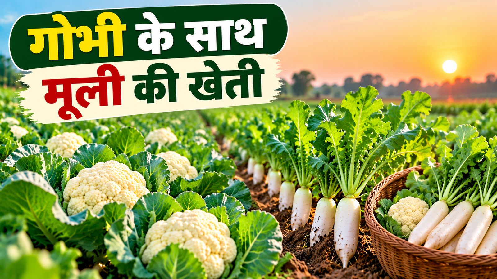 गोभी के साथ मूली की खेती से होगी अतिरिक्त कमाई, छठ तक तैयार हो सकती है फसल Gobhi Ke Sath Mooli Ki Kheti
