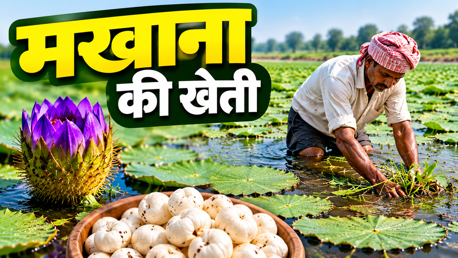 खेत विधि से मखाना की खेती कैसे करें?जानें नर्सरी तैयार करने, रोपाई और पानी की सही व्यवस्था का तरीका Makhana Ki Kheti Kaise Kare?