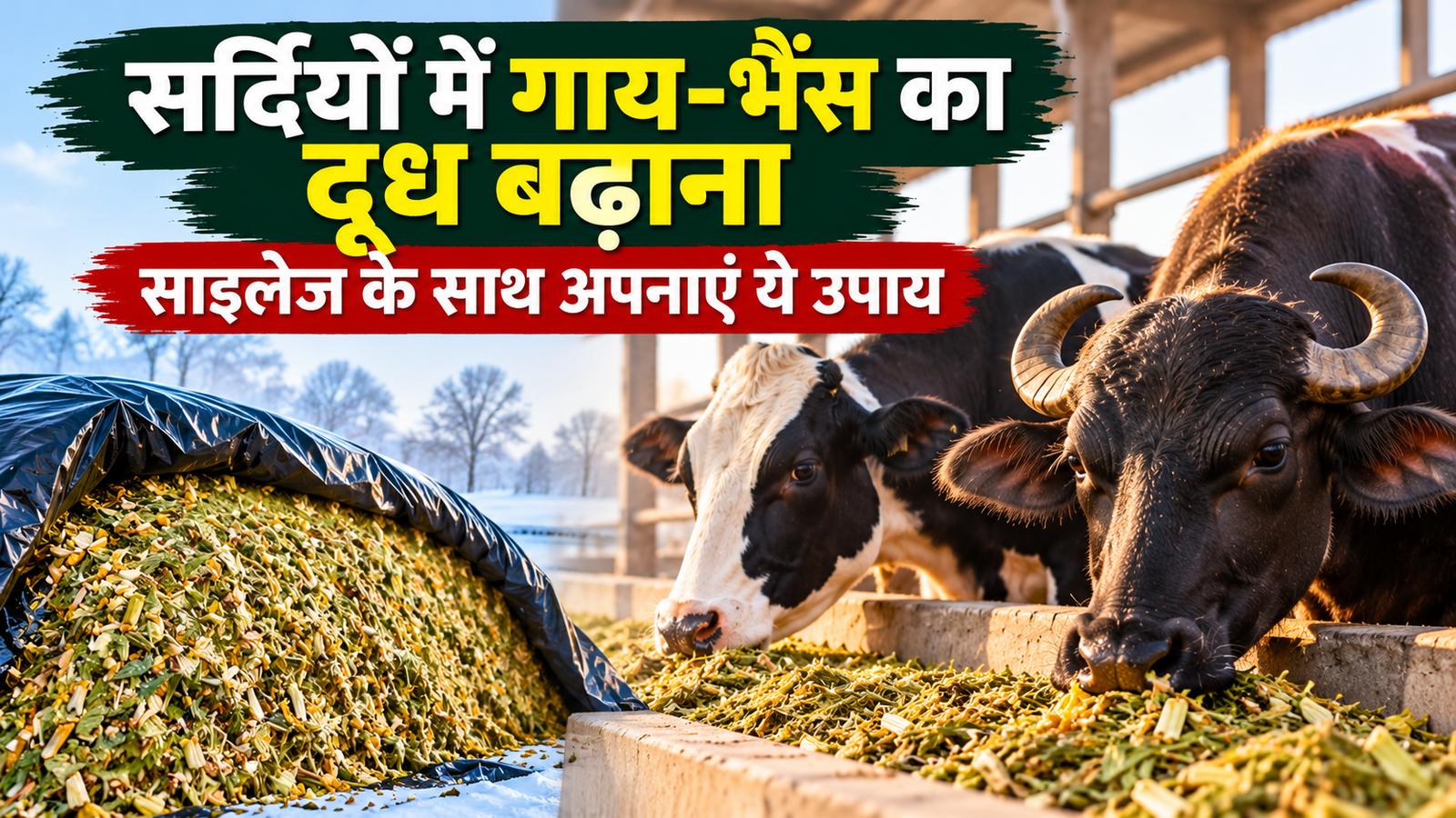 सर्दियों में गाय-भैंस का दूध बढ़ाना है तो सिर्फ चारा देना काफी नहीं, साइलेज के साथ इन बातों का रखें ध्यान Sardiyon Mein Gaay-Bhains Ka Doodh Badhana