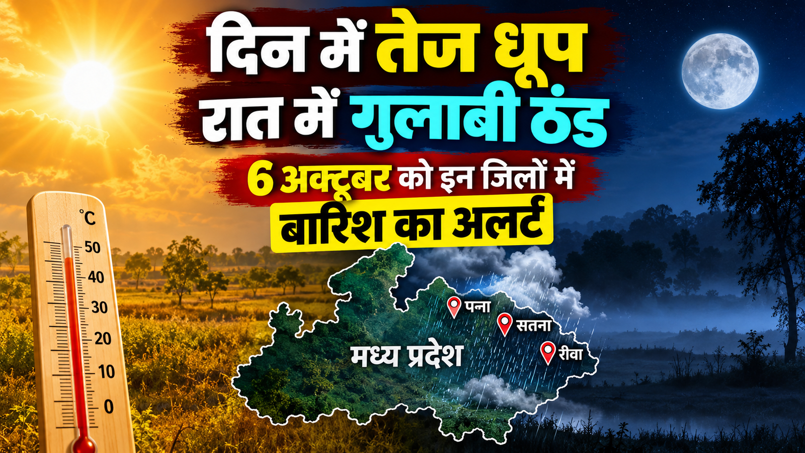 MP Weather Today: दिन में तेज धूप और रात में गुलाबी ठंड, 6 अक्टूबर को इन जिलों में बारिश
