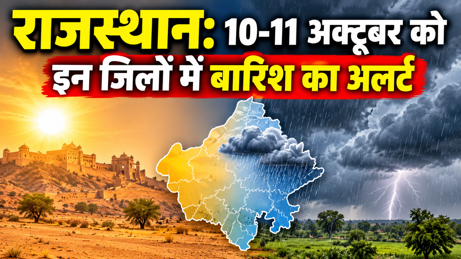 Rajasthan Weather Today: अक्टूबर में भी पड़ रही तेज गर्मी, 10 और 11 अक्टूबर को इन जिलों में बारिश के आसार
