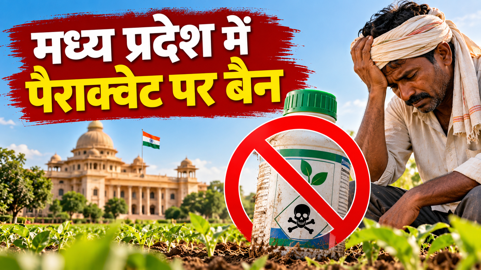 मध्य प्रदेश सरकार ने पैराक्वेट डाइक्लोराइड पर प्रतिबंध, कंपनियों को स्टॉक नष्ट करने के निर्देश Madhya Pradesh Mein Paraquat Par Ban
