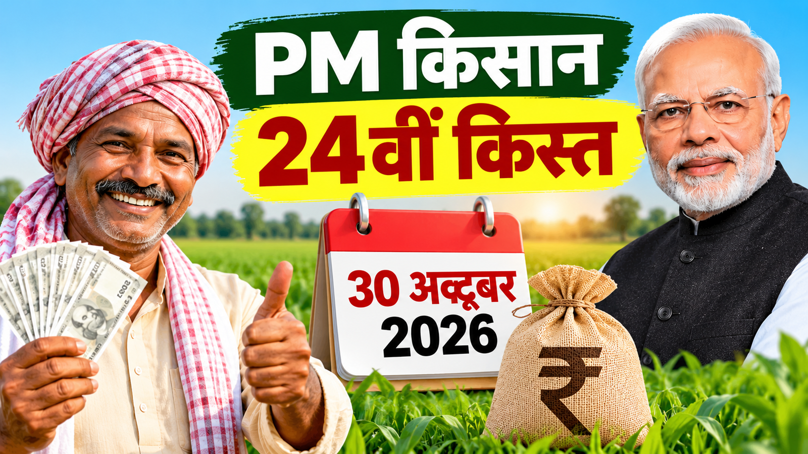पीएम किसान 24वीं किस्त में किसानों को 30 अक्टूबर को  मिलेंगे ₹2,000? PM Kisan 24vi Kist Kab Aayegi