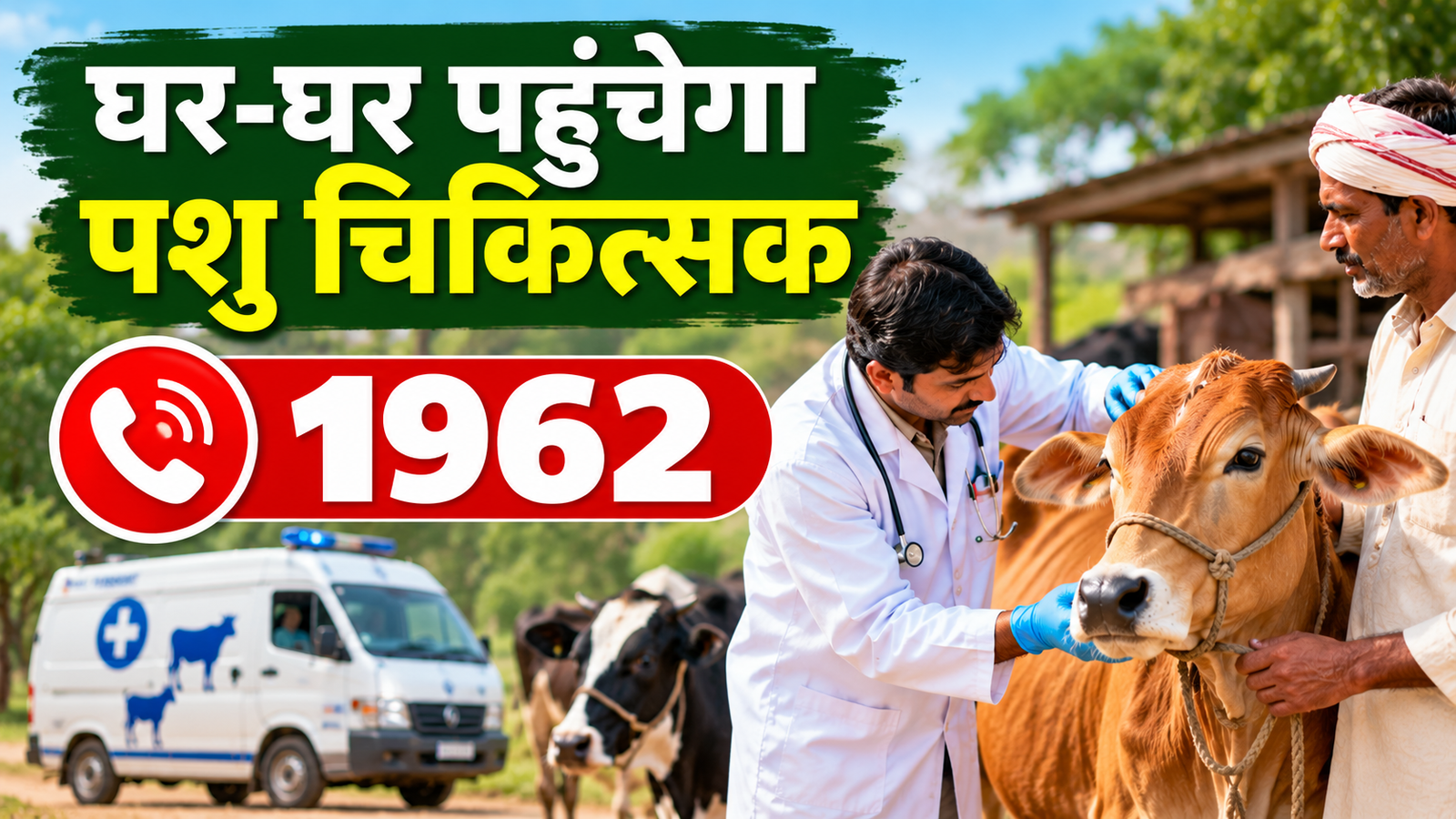 उत्तर प्रदेश में पशुपालकों के लिए राहत की खबर, घर बैठे मिलेगी पशु चिकित्सा सुविधा, जानें पूरी जानकारी  Uttar Pradesh Pashu Chikitsa Helpline Number 1962