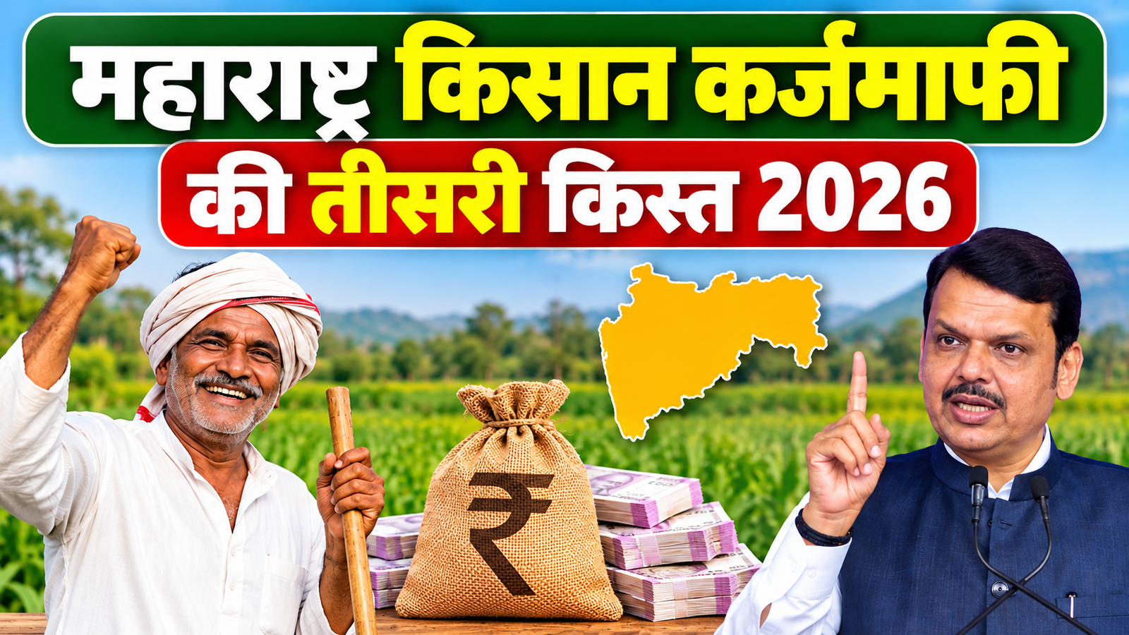 महाराष्ट्र किसान कर्जमाफी की तीसरी किस्त 2026, 3.27 लाख किसानों को मिले 3,161 करोड़ रुपये  Maharashtra Kisan Karjmafi Ki Teesri Kist 2026