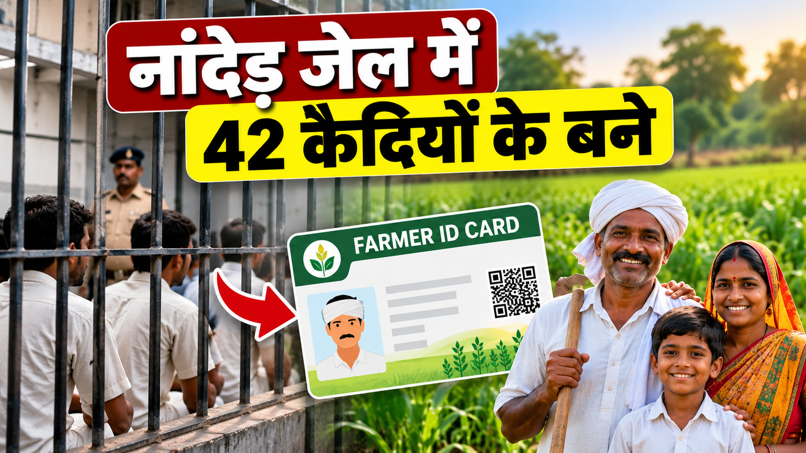 नांदेड़ जेल में 42 कैदियों के बने फार्मर ID कार्ड, परिवारों को मिलेगा सरकारी योजनाओं का लाभ Nanded Jail Farmer ID Card