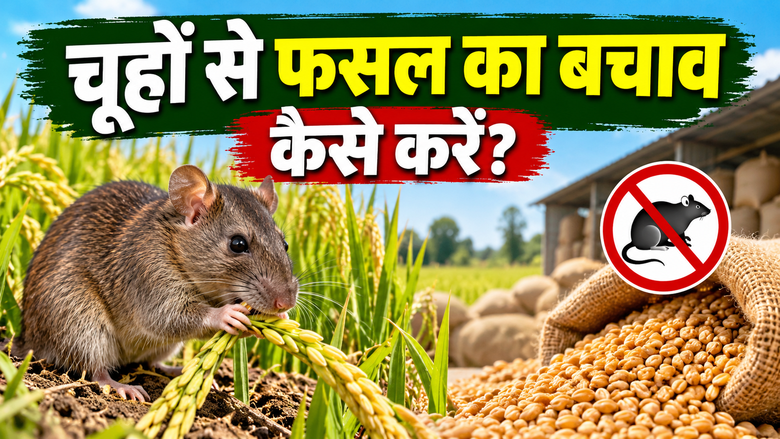 फसल और अनाज को नुकसान पहुंचा रहे चूहे, किसान इन आसान उपायों से करें बचाव Chuho Se Fasal Ka Bachav Kaise Kare