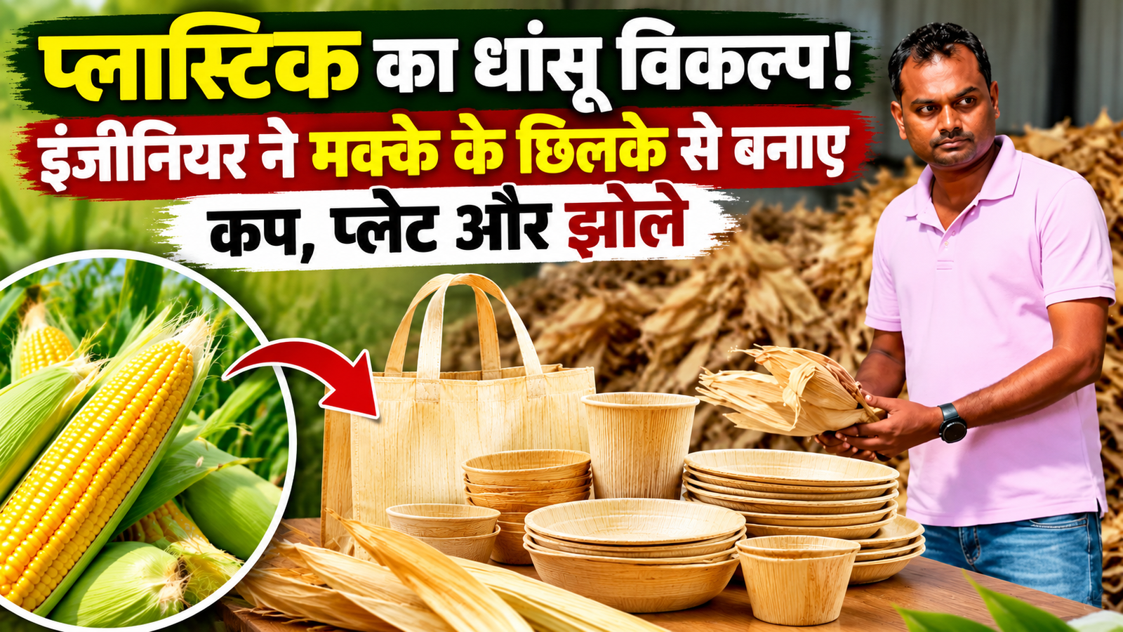 इंजीनियर नाज ओजैर ने मक्के के छिलके से बनाए कप, प्लेट और झोले, प्लास्टिक का खोजा विकल्प Naz Ozair Success Story