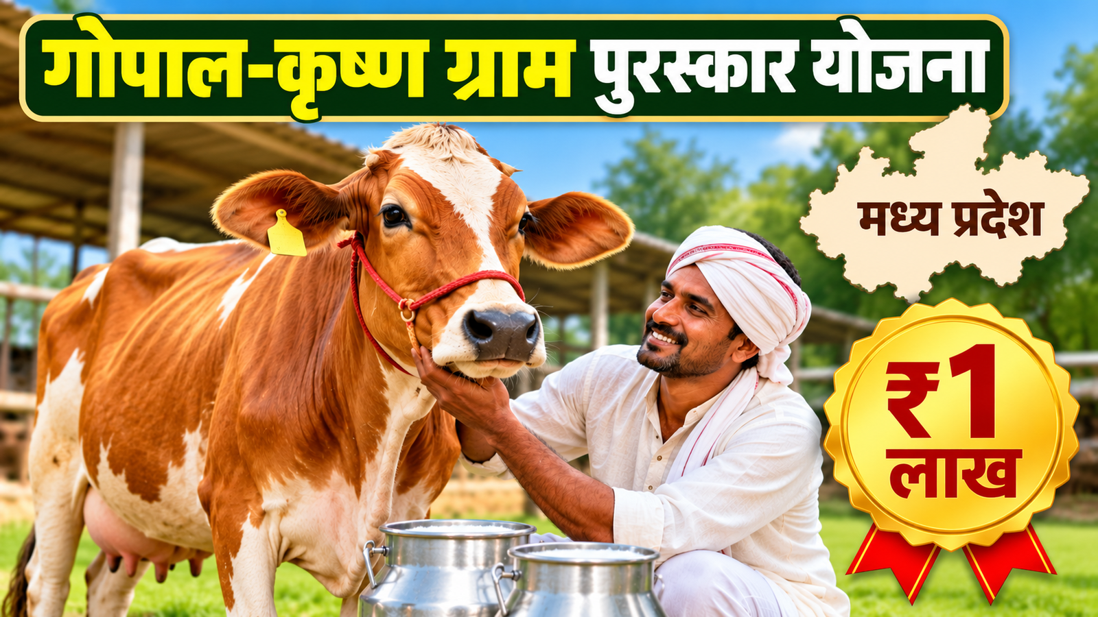 मध्य प्रदेश के पशुपालकों के लिए बड़ी खुशखबरी! गाय के मालिक को मिलेगा ₹1 लाख का इनाम MP Gopal Krishna Gram Puraskar Yojana 2026