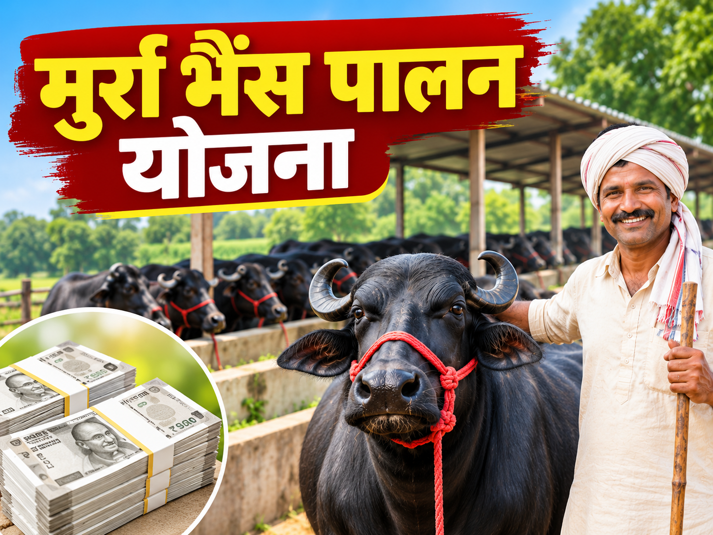 मध्य प्रदेश के किसानों के लिए 10 लाख तक लोन, 10 भैंसों से शुरू करें डेयरी बिजनेस MP Murrah Bhains Palan Yojana