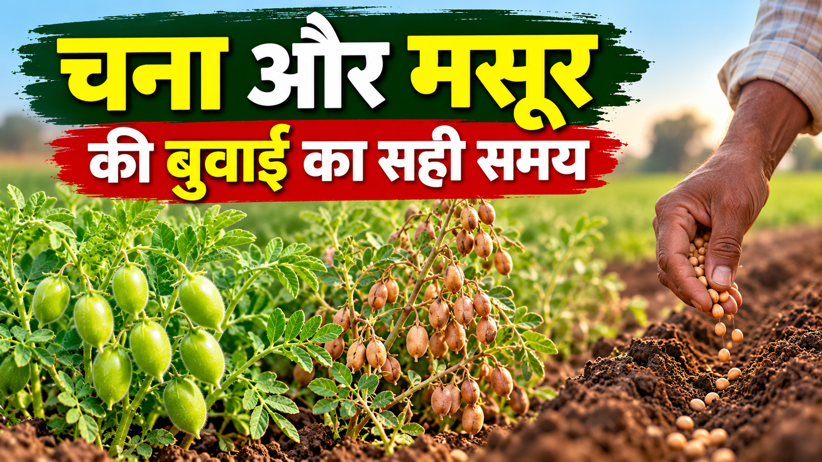 चना और मसूर की बुवाई का समय, कम पानी में इन उन्नत किस्मों से लें अच्छा उत्पादन Chana Aur Masoor Ki Buwai Ka Sahi Samay