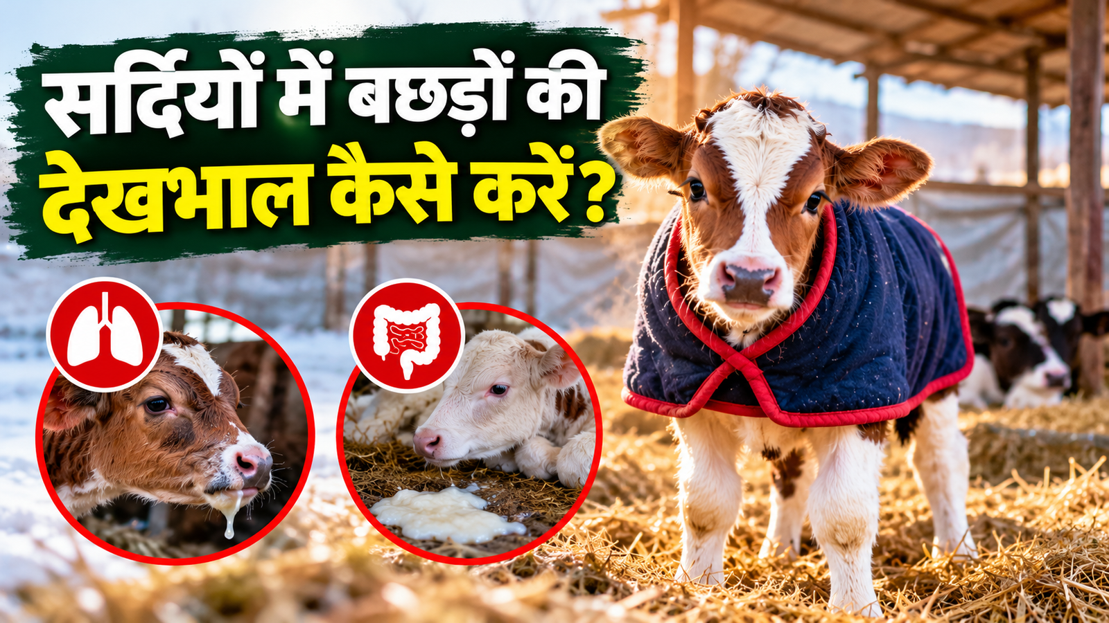 सर्दियों में बछड़ों की देखभाल कैसे करें, निमोनिया और सफेद दस्त से बचाव के उपाय Sardiyon Mein Bachdon Ki Dekhbhal Kaise Karein?