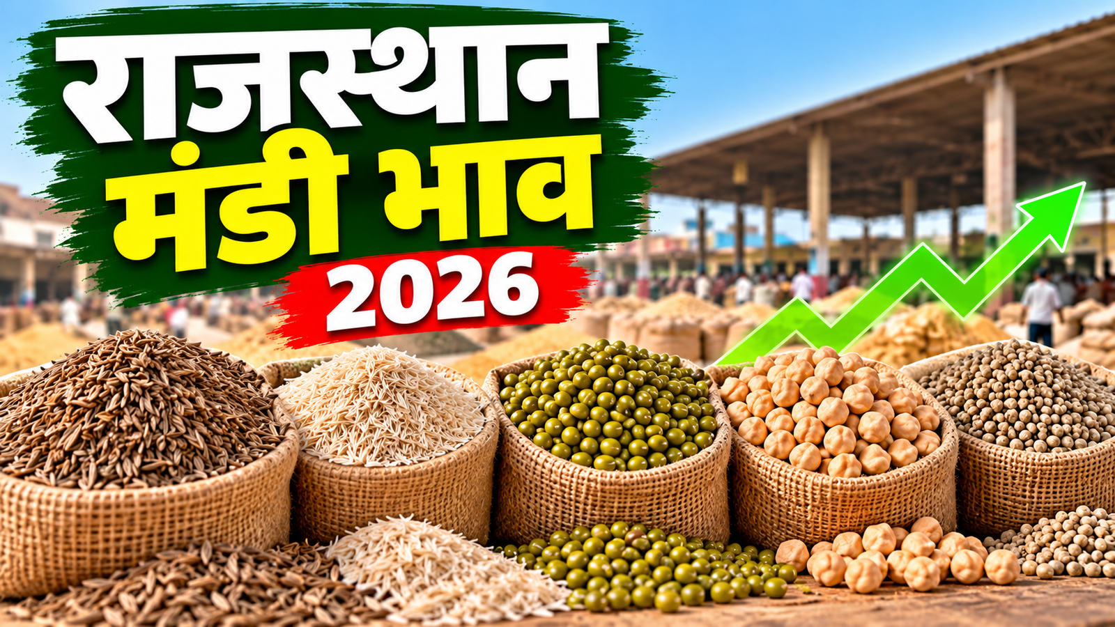 राजस्थान की प्रमुख मंडियों में जानें जीरा, ईसबगोल, मूंग, चना और ग्वार के भाव Rajasthan Mandi Bhav 2026