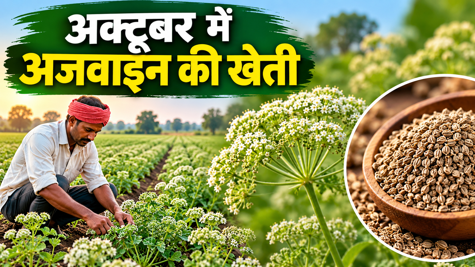 अक्टूबर में अजवाइन की खेती कैसे करे, बुवाई करके कम लागत में कमाई का मौका October Mein Ajwain Ki Kheti Kaise Kare