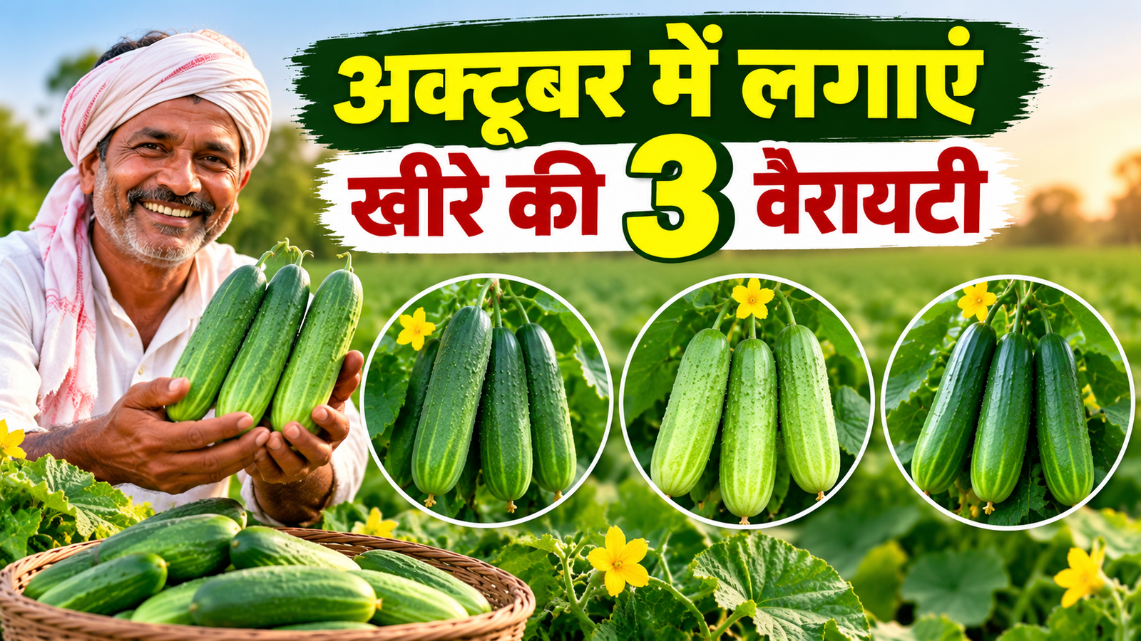 अक्टूबर में लगाएं खीरे की ये 3 किस्में, ठंड में भी होगी अच्छी कमाई Kheere Ki 3 Variety Ki Kheti