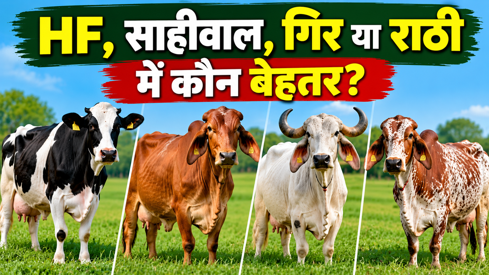 डेयरी फार्मिंग शुरू करने से पहले जानें ज्यादा दूध देने वाली गाय चुनने के सही तरीके HF Sahiwal Gir Rathi Gay Mein Kaun Behtar?