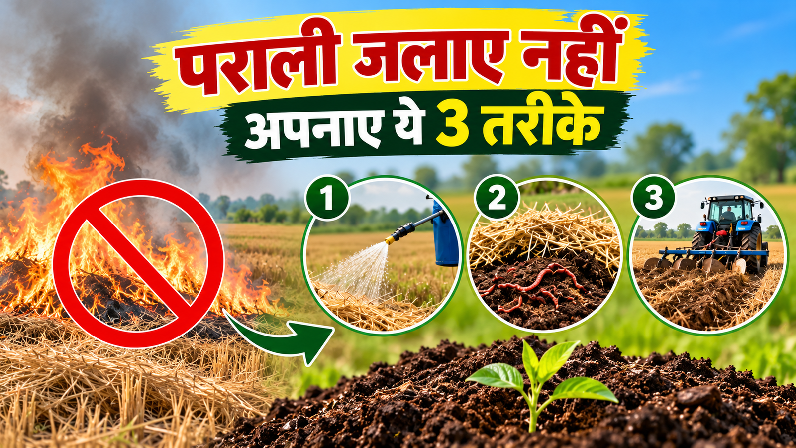 पराली से जैविक खाद बनाने के 3 आसान तरीके, अगली फसल में मिलेगा फायदा Parali Jalane Se Kaise Bache