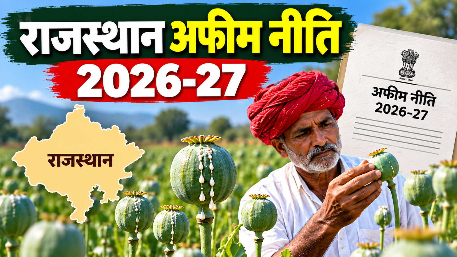 राजस्थान के 4,261 नए किसानों को मिलेगा अफीम खेती का मौका, जानें नए नियम Rajasthan Afeem Niti 2026-27
