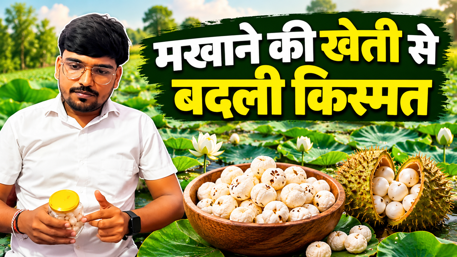बिहार के किसान रंजीत चौधरी ने मखाने की खेती से लाखों कमाए, जानें लागत और उत्पादन Ranjit Chaudhary Makhana Farming Success Story